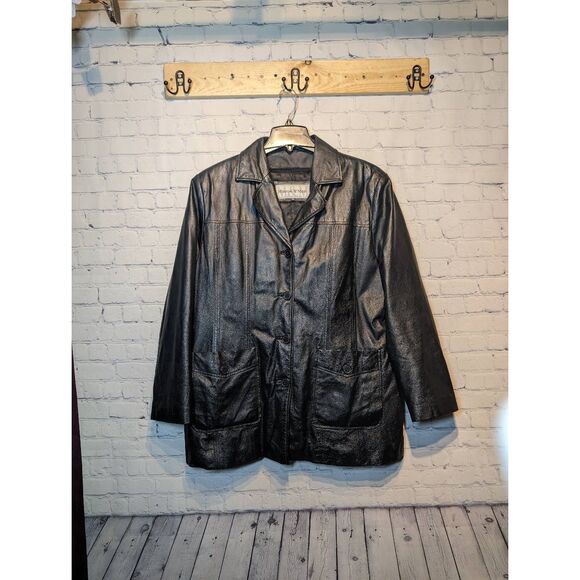 Monroe & Main lined leather jacket 2x * - Picture 1 of 5